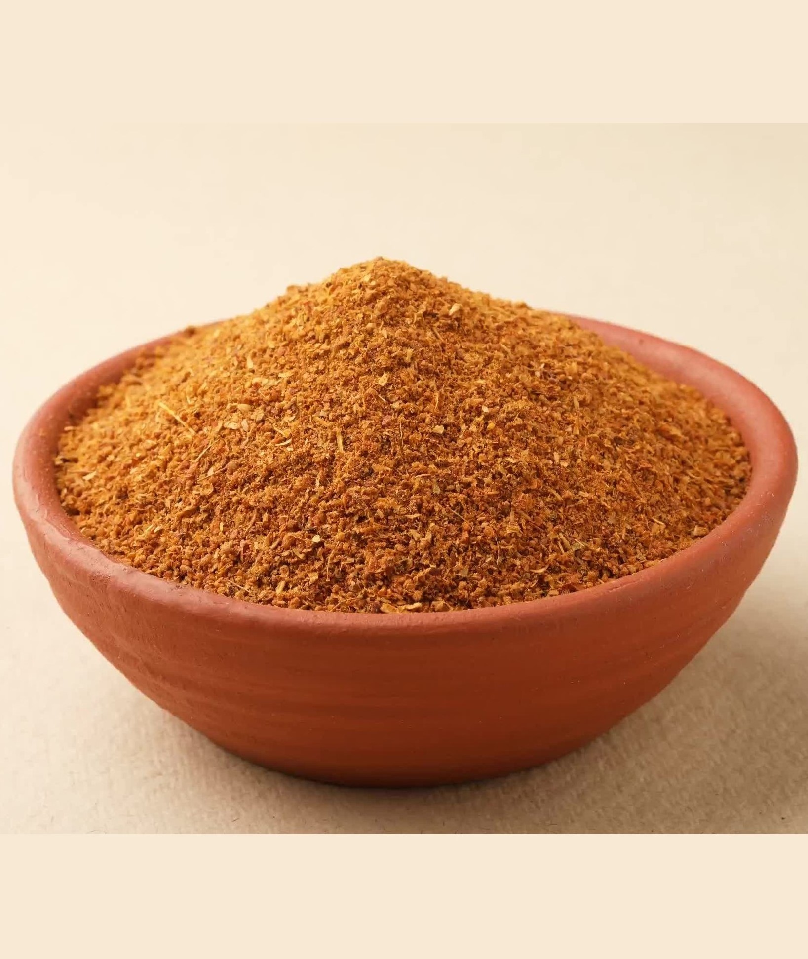 Chole Masala; aromatic Indian spice blend made from roasted cumin, coriander, chili, and dried mango powder, used to flavor chickpea curries.