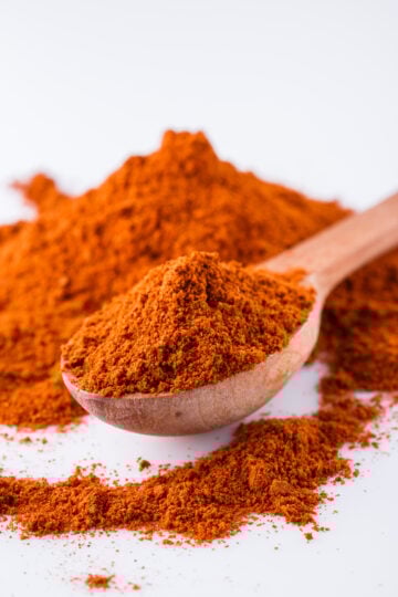 Kolhapuri masala, traditional Maharashtrian spice blend made from roasted red chilies, coriander, and garlic, known for its rich color and heat.