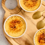 Cardamom crème brûlée with crisp caramelized sugar topping.