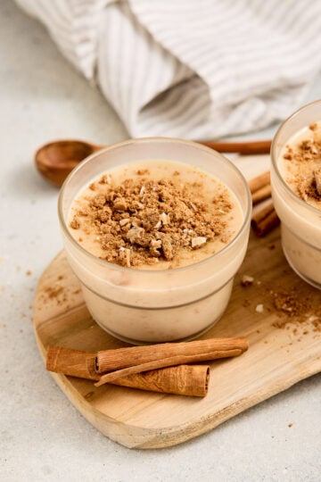 Chai latte pudding with warm chai spices.