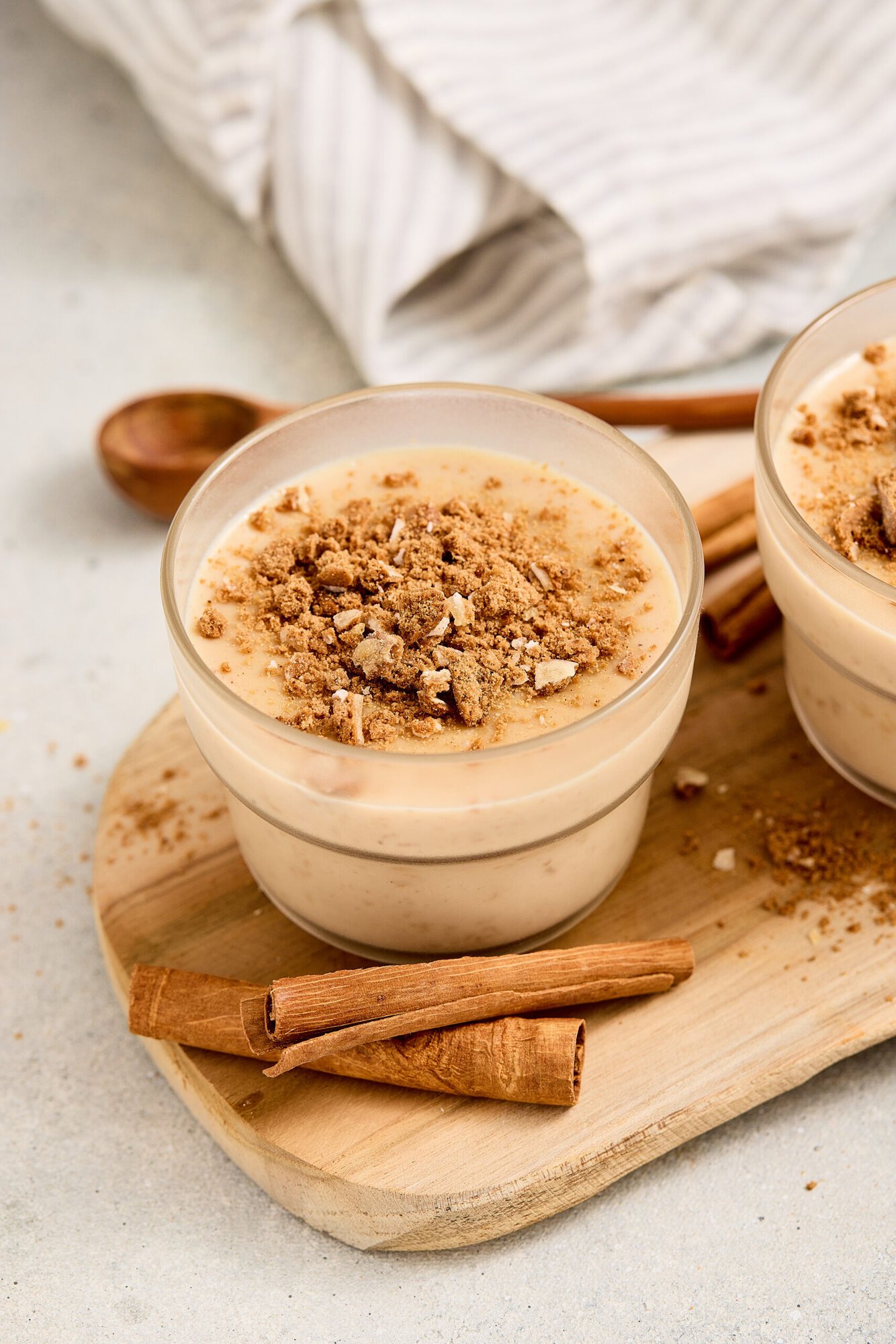 Chai latte pudding with warm chai spices.