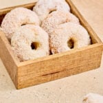 Coconut ladoo donuts served fresh and golden