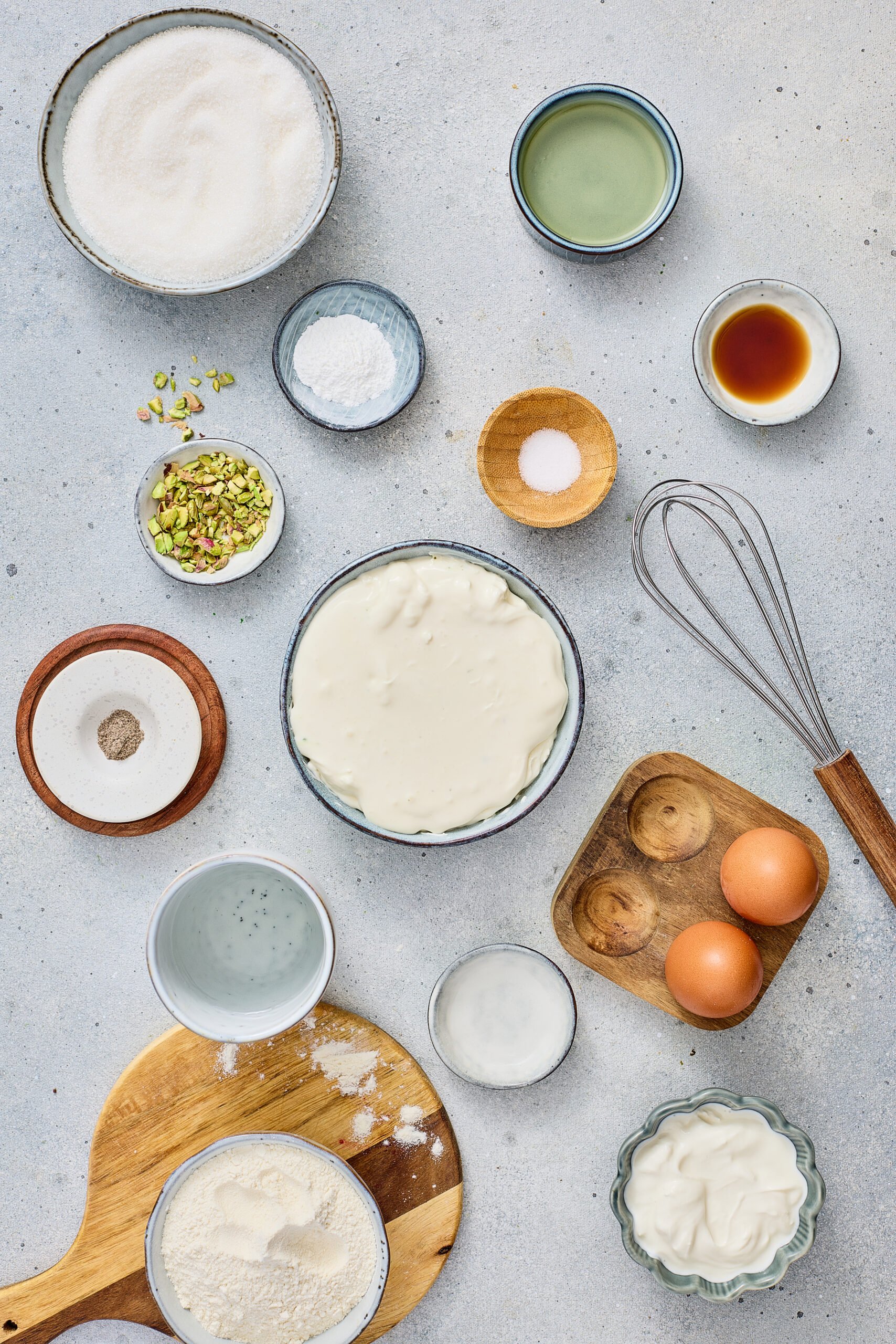 Ingredients for gulab jamun cupcakes