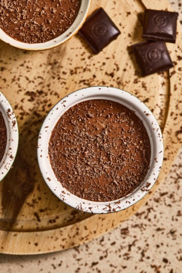 Masala Chocolate Mousse with a silky finish and light spice garnish.