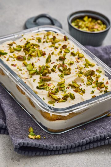Pistachio Rose Tiramisu (Easy No-Bake Dessert) - Beyond Chutney
