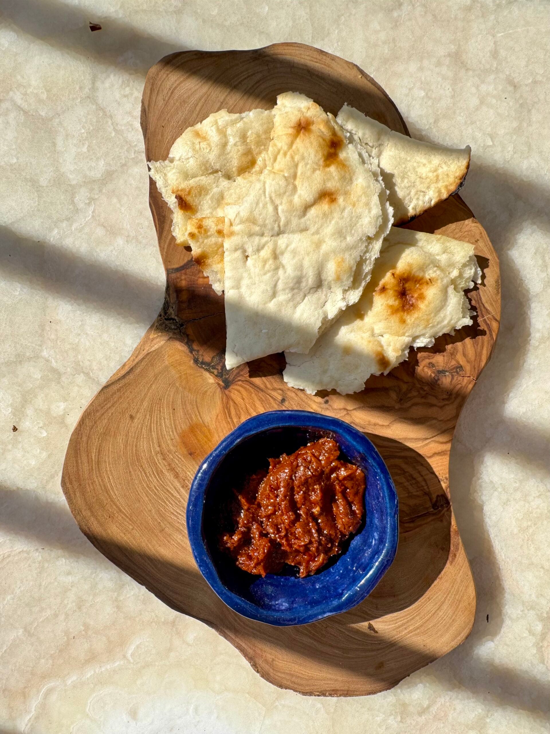 Thick and spicy tomato pickle ready to serve