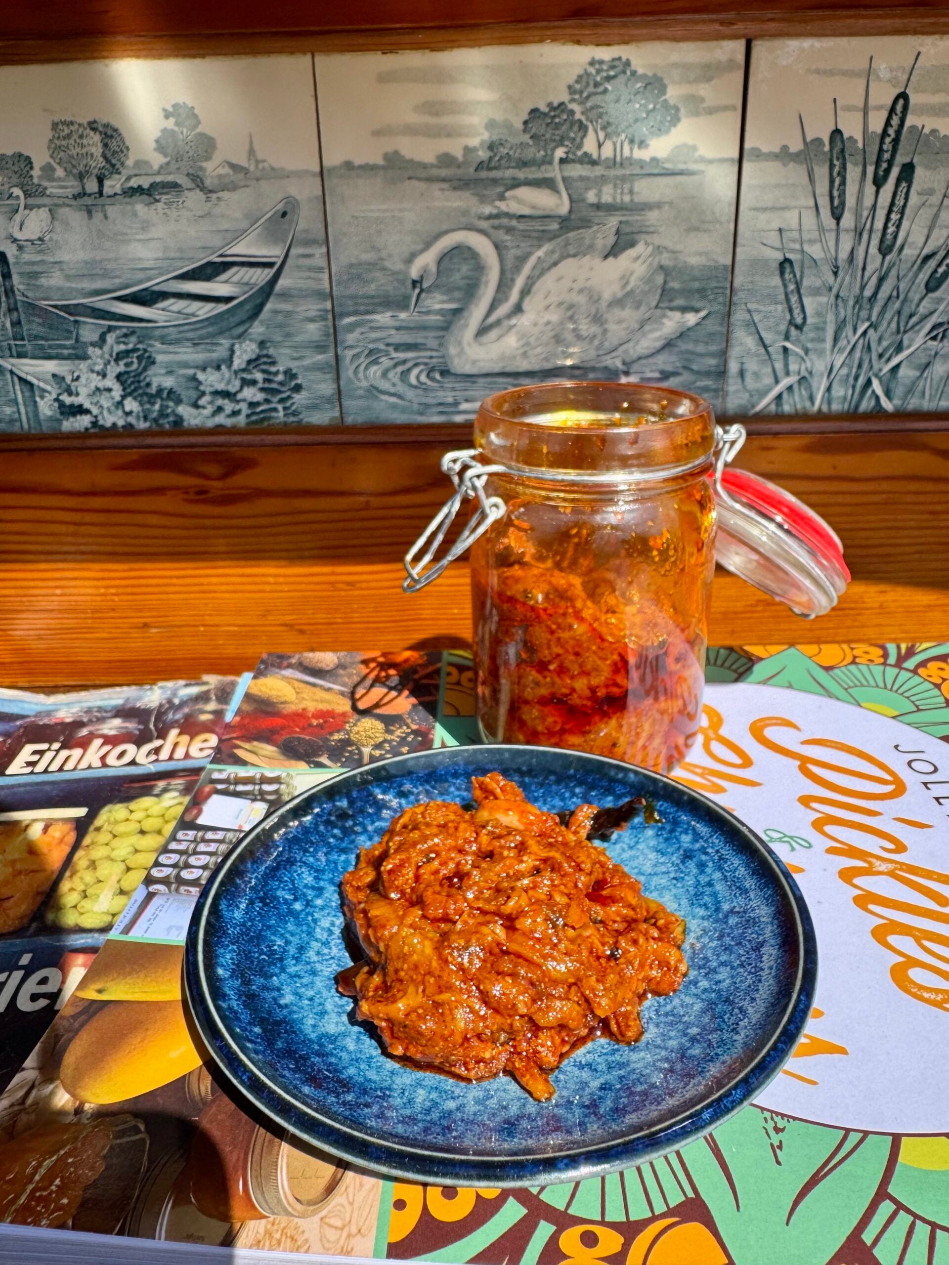 Mango thokku pickle ready to serve.